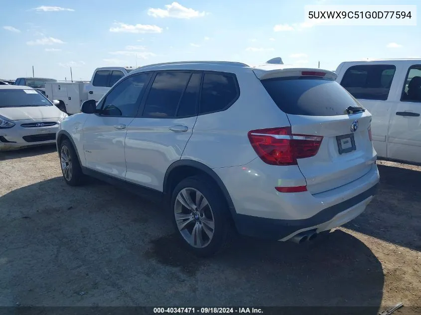 5UXWX9C51G0D77594 2016 BMW X3 xDrive28I