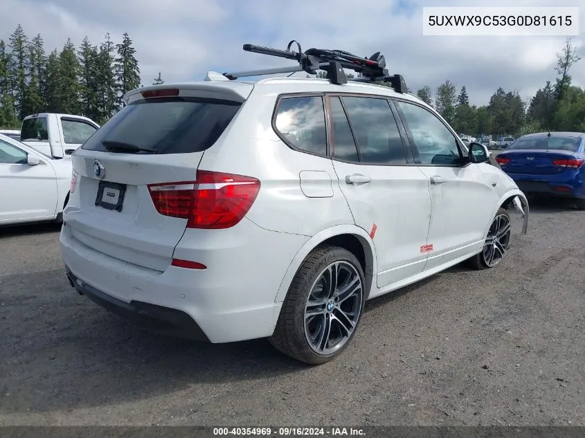 2016 BMW X3 xDrive28I VIN: 5UXWX9C53G0D81615 Lot: 40354969