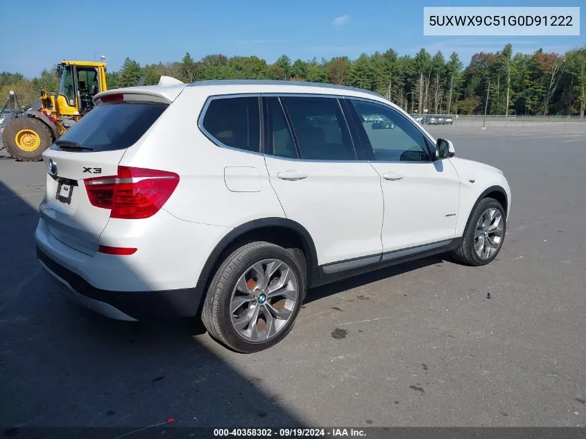 2016 BMW X3 xDrive28I VIN: 5UXWX9C51G0D91222 Lot: 40358302