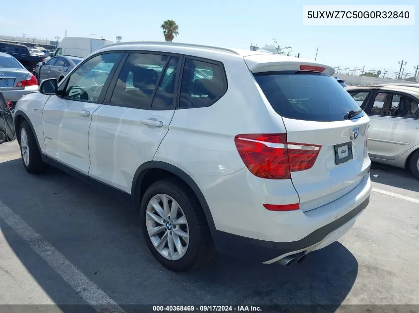 5UXWZ7C50G0R32840 2016 BMW X3 Sdrive28I