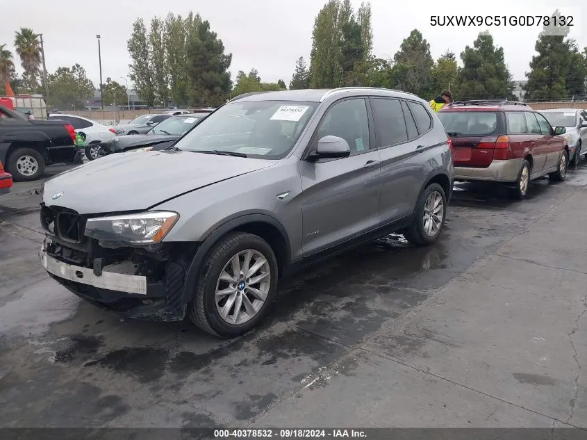 2016 BMW X3 xDrive28I VIN: 5UXWX9C51G0D78132 Lot: 40378532