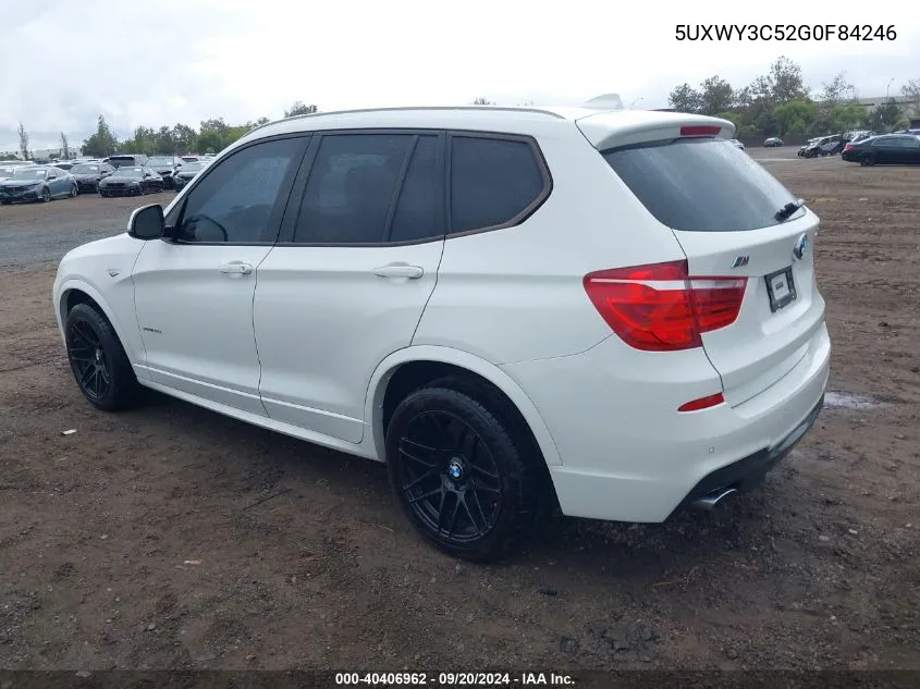 2016 BMW X3 xDrive28D VIN: 5UXWY3C52G0F84246 Lot: 40406962