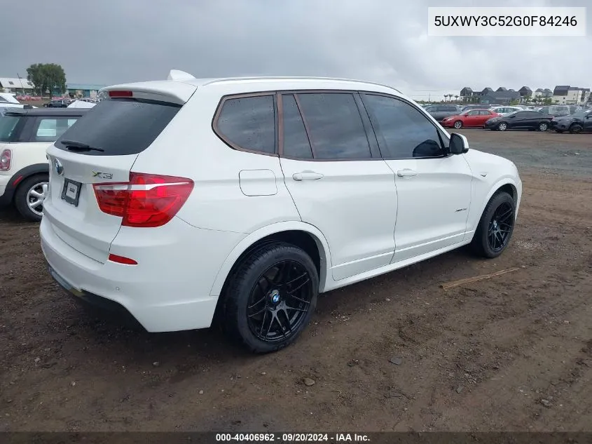 2016 BMW X3 xDrive28D VIN: 5UXWY3C52G0F84246 Lot: 40406962