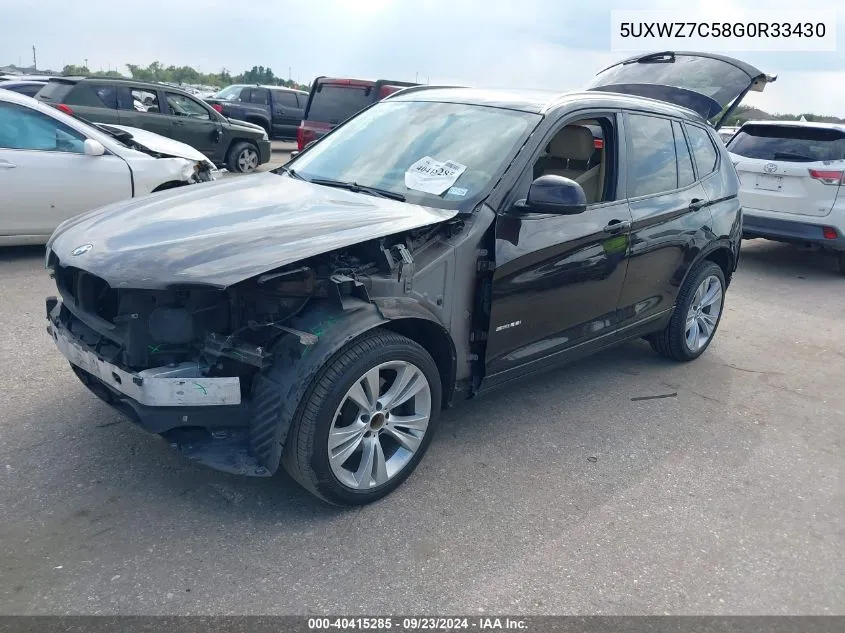 5UXWZ7C58G0R33430 2016 BMW X3 Sdrive28I