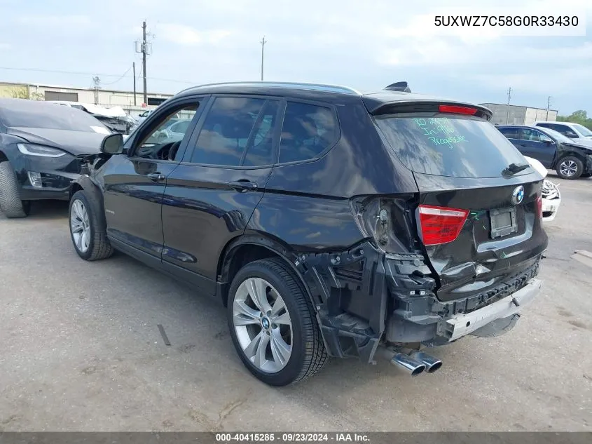 5UXWZ7C58G0R33430 2016 BMW X3 Sdrive28I