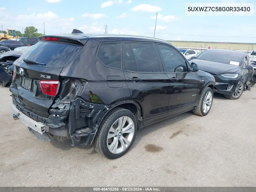 5UXWZ7C58G0R33430 2016 BMW X3 Sdrive28I