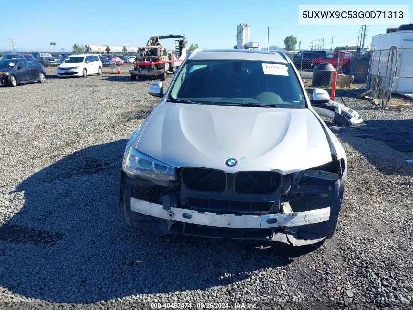 2016 BMW X3 xDrive28I VIN: 5UXWX9C53G0D71313 Lot: 40453474