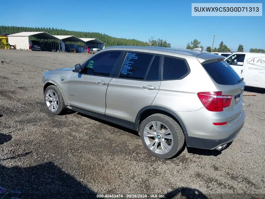 2016 BMW X3 xDrive28I VIN: 5UXWX9C53G0D71313 Lot: 40453474