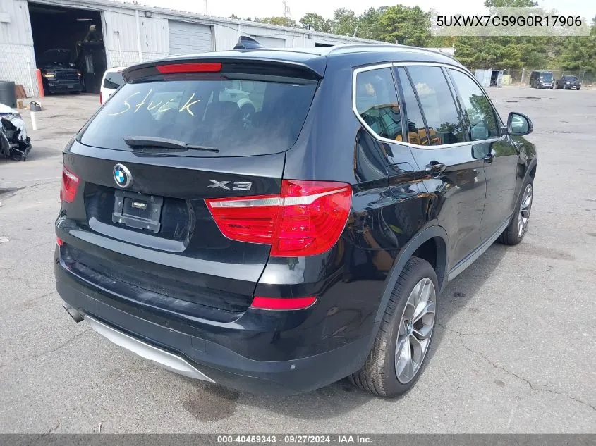 2016 BMW X3 xDrive35I VIN: 5UXWX7C59G0R17906 Lot: 40459343