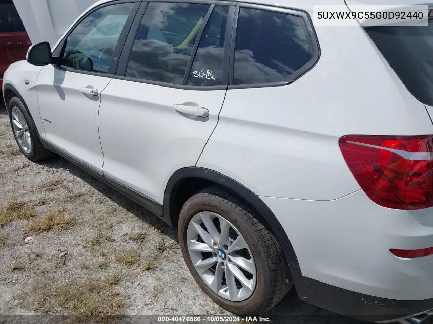 2016 BMW X3 xDrive28I VIN: 5UXWX9C55G0D92440 Lot: 40476566