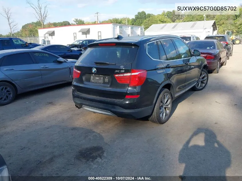 2016 BMW X3 xDrive28I VIN: 5UXWX9C57G0D85702 Lot: 40522309