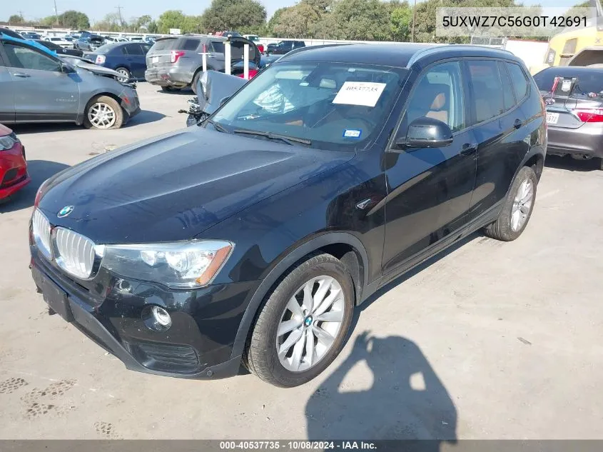 2016 BMW X3 Sdrive28I VIN: 5UXWZ7C56G0T42691 Lot: 40537735