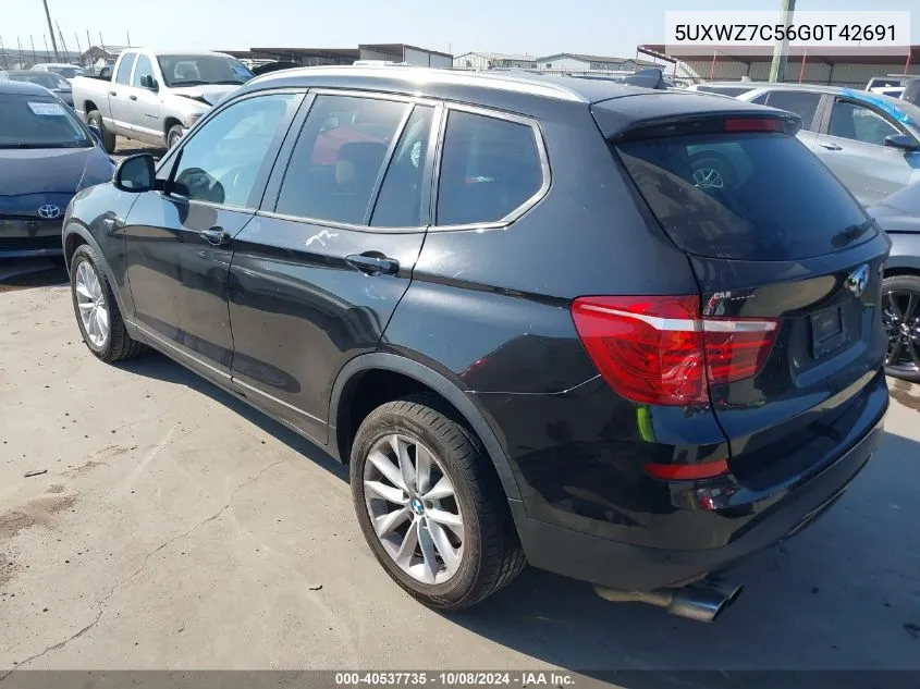 5UXWZ7C56G0T42691 2016 BMW X3 Sdrive28I