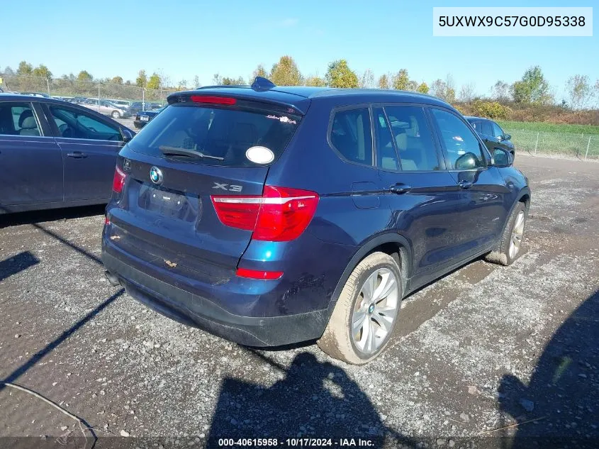 2016 BMW X3 xDrive28I VIN: 5UXWX9C57G0D95338 Lot: 40615958