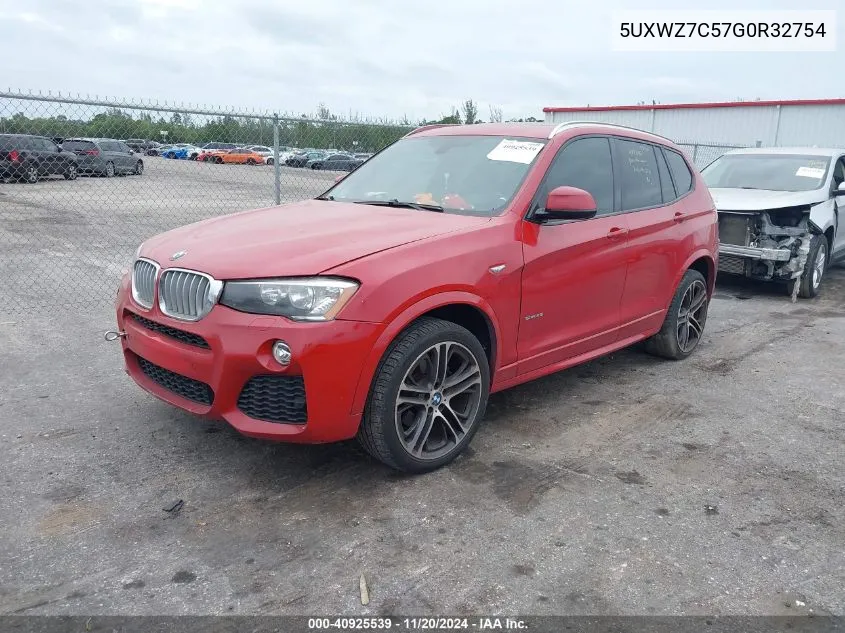 2016 BMW X3 Sdrive28I VIN: 5UXWZ7C57G0R32754 Lot: 40925539