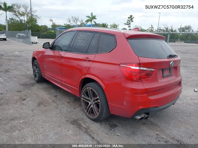 2016 BMW X3 Sdrive28I VIN: 5UXWZ7C57G0R32754 Lot: 40925539