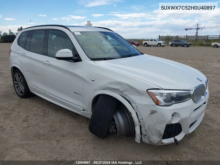 5UXWX7C52H0U40897 2017 BMW X3