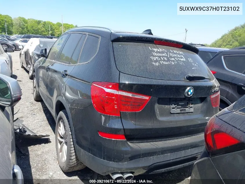 2017 BMW X3 xDrive28I VIN: 5UXWX9C37H0T23102 Lot: 39210672