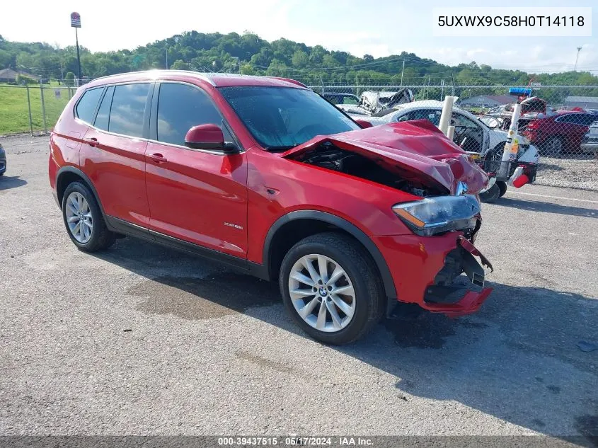 2017 BMW X3 xDrive28I VIN: 5UXWX9C58H0T14118 Lot: 39437515