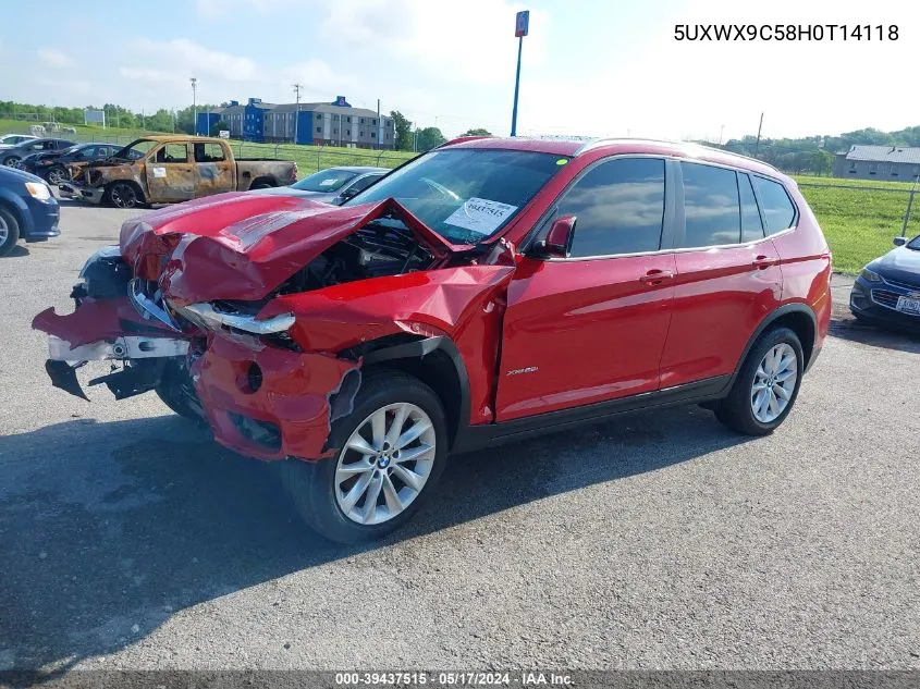 2017 BMW X3 xDrive28I VIN: 5UXWX9C58H0T14118 Lot: 39437515