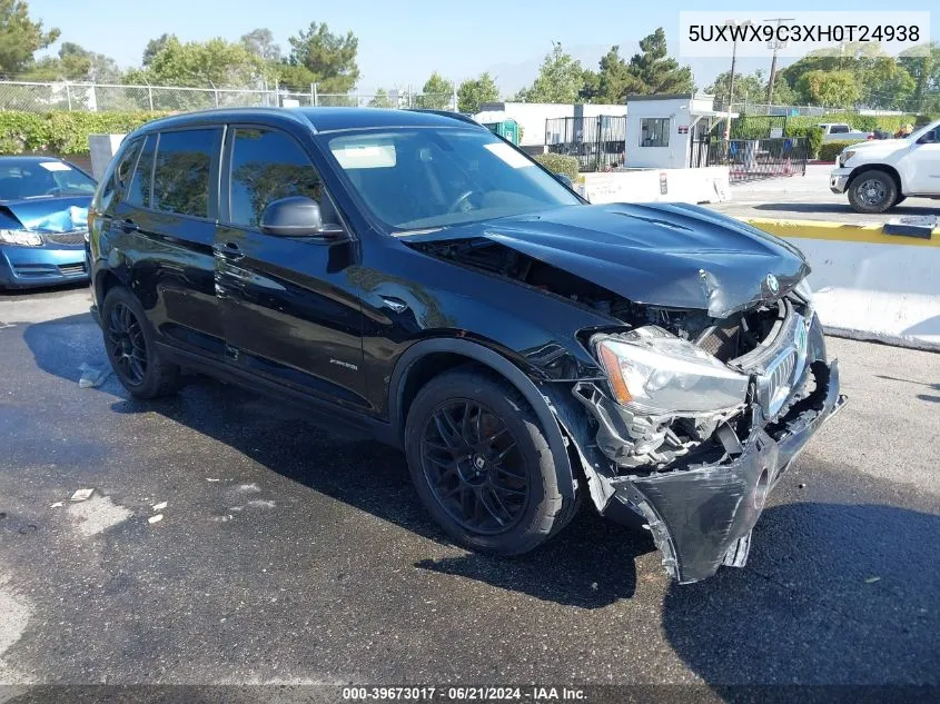 2017 BMW X3 xDrive28I VIN: 5UXWX9C3XH0T24938 Lot: 39673017