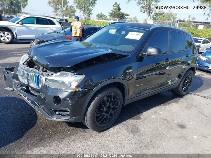 2017 BMW X3 xDrive28I VIN: 5UXWX9C3XH0T24938 Lot: 39673017