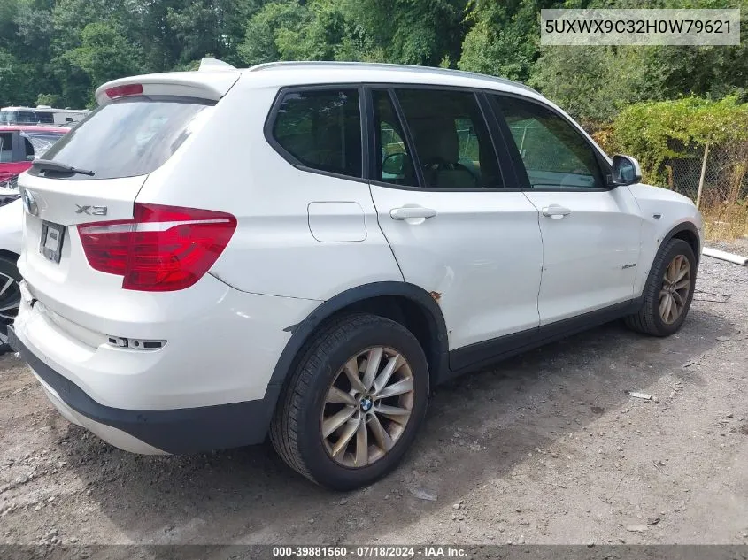 2017 BMW X3 xDrive28I VIN: 5UXWX9C32H0W79621 Lot: 39881560