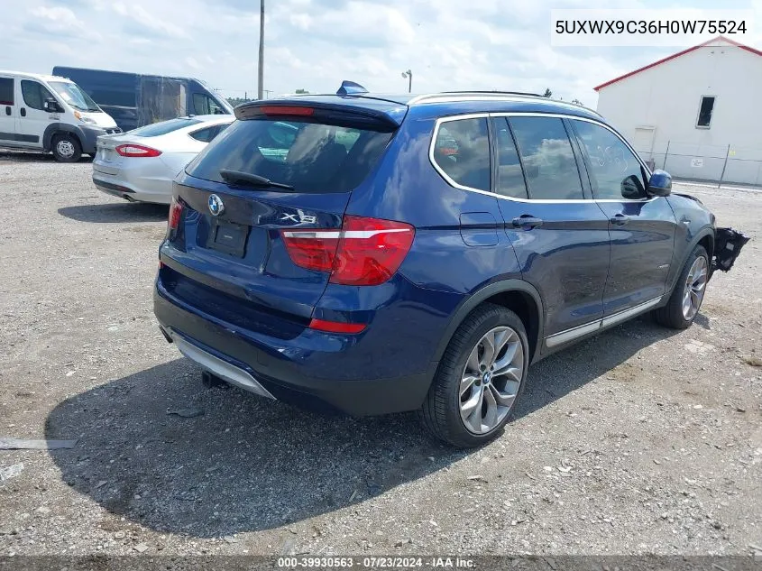 2017 BMW X3 xDrive28I VIN: 5UXWX9C36H0W75524 Lot: 39930563