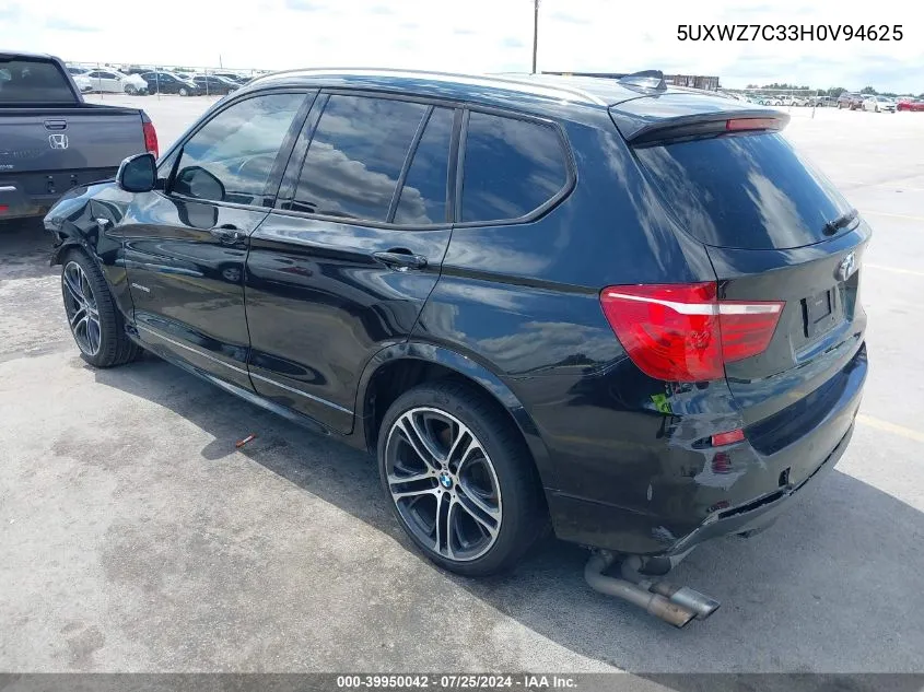 5UXWZ7C33H0V94625 2017 BMW X3 Sdrive28I