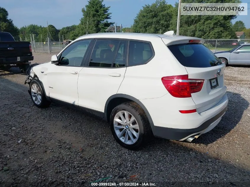 5UXWZ7C32H0V94762 2017 BMW X3 Sdrive28I