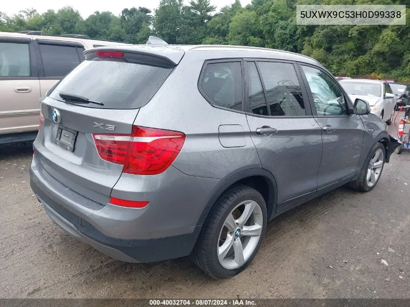 2017 BMW X3 xDrive28I VIN: 5UXWX9C53H0D99338 Lot: 40032704