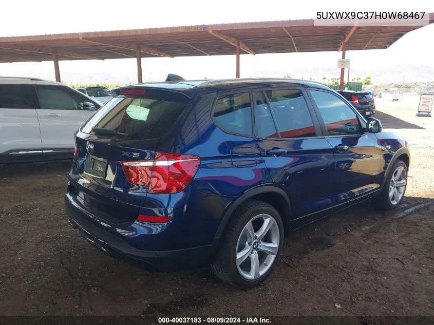 2017 BMW X3 xDrive28I VIN: 5UXWX9C37H0W68467 Lot: 40037183