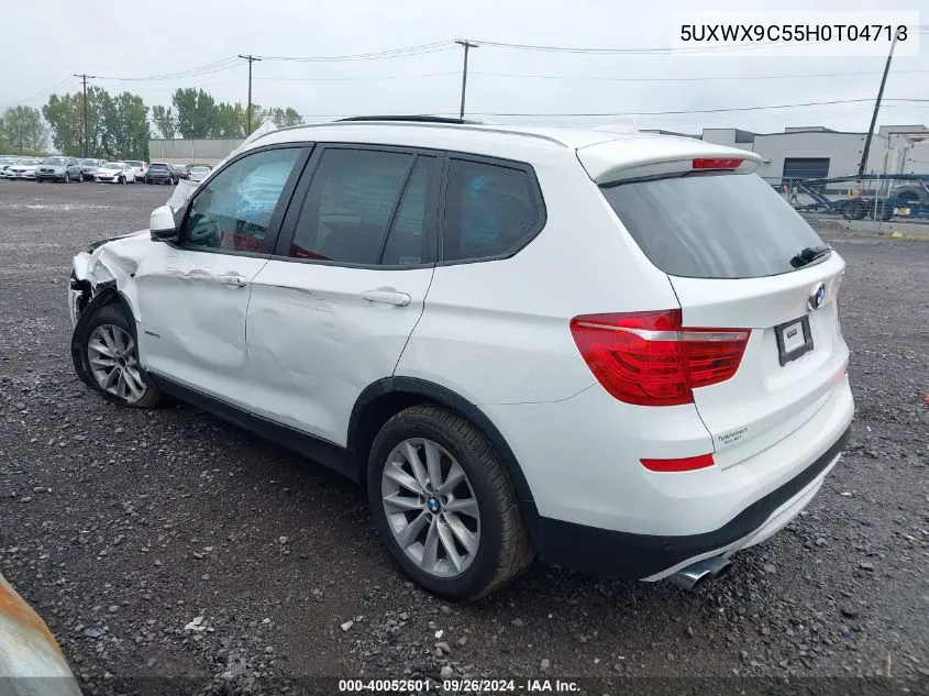 2017 BMW X3 xDrive28I VIN: 5UXWX9C55H0T04713 Lot: 40052601