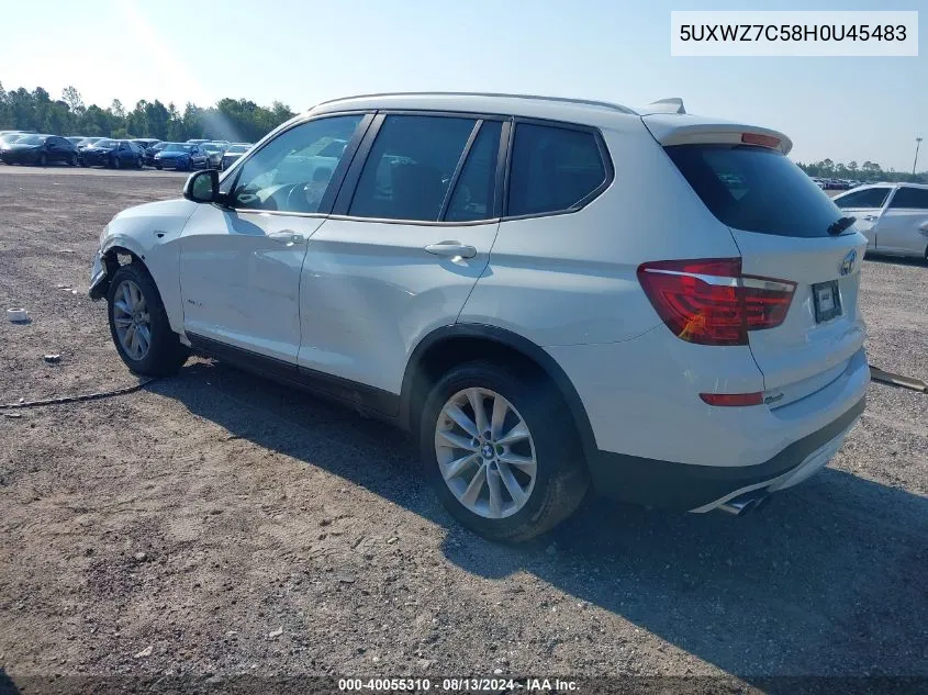 5UXWZ7C58H0U45483 2017 BMW X3 Sdrive28I