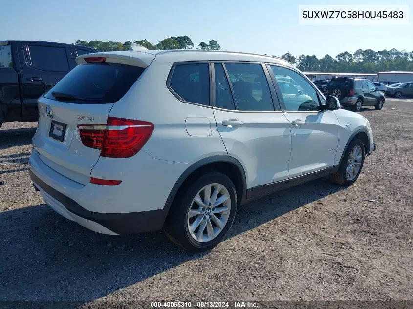 5UXWZ7C58H0U45483 2017 BMW X3 Sdrive28I