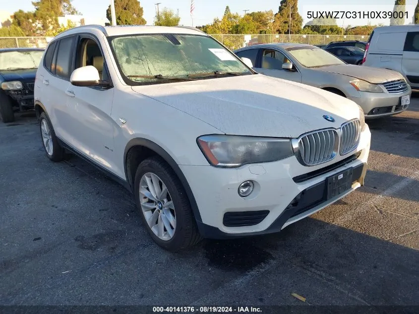 5UXWZ7C31H0X39001 2017 BMW X3 Sdrive28I