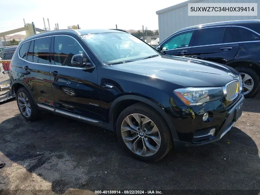 2017 BMW X3 Sdrive28I VIN: 5UXWZ7C34H0X39414 Lot: 40159914