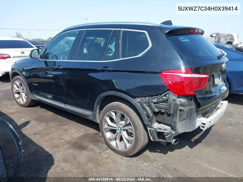 5UXWZ7C34H0X39414 2017 BMW X3 Sdrive28I