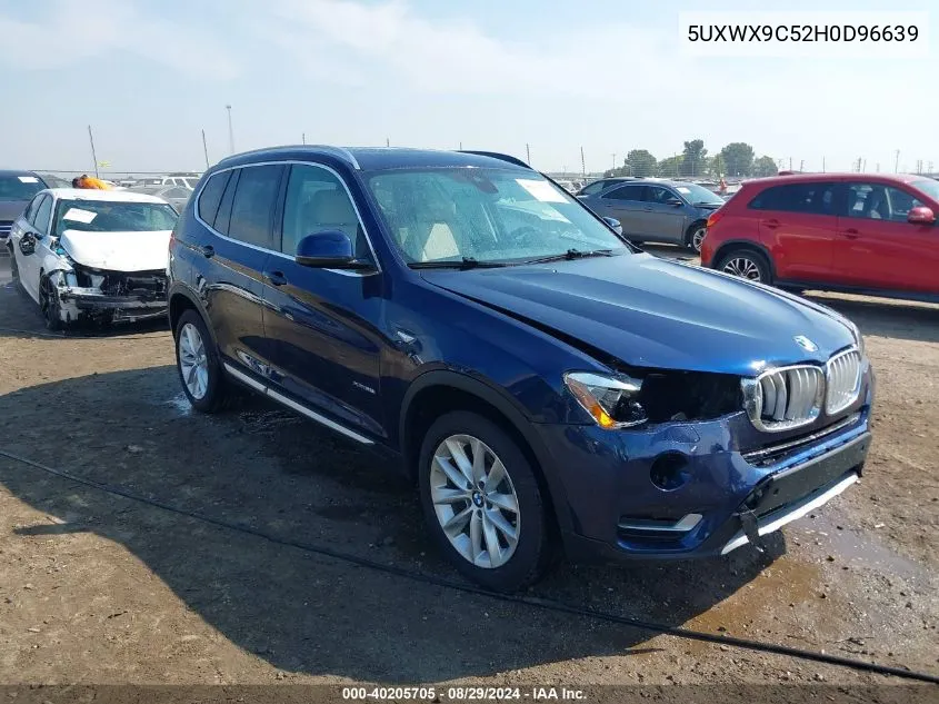 2017 BMW X3 xDrive28I VIN: 5UXWX9C52H0D96639 Lot: 40205705