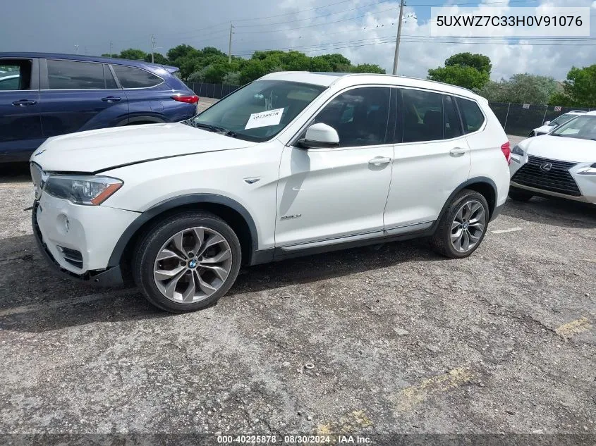 2017 BMW X3 Sdrive28I VIN: 5UXWZ7C33H0V91076 Lot: 40225878