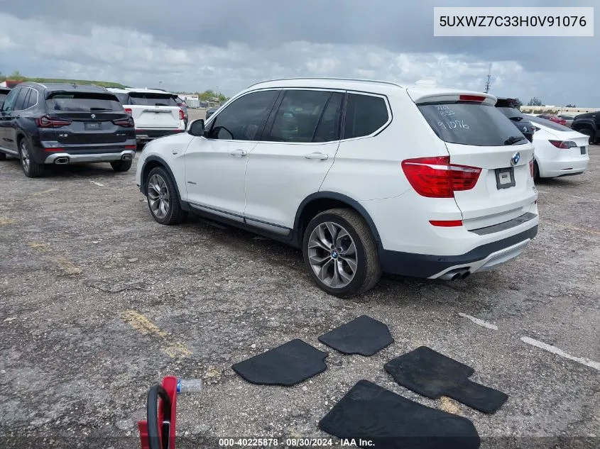 2017 BMW X3 Sdrive28I VIN: 5UXWZ7C33H0V91076 Lot: 40225878