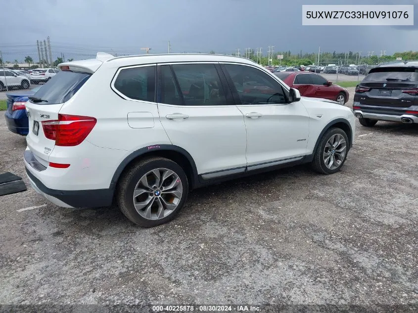 2017 BMW X3 Sdrive28I VIN: 5UXWZ7C33H0V91076 Lot: 40225878