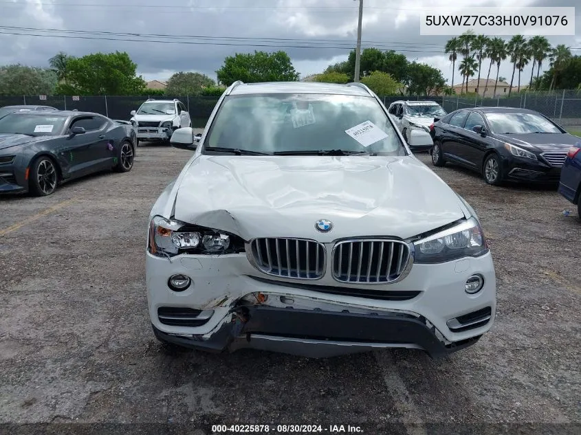 2017 BMW X3 Sdrive28I VIN: 5UXWZ7C33H0V91076 Lot: 40225878