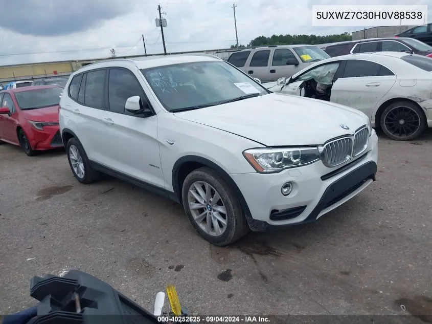 2017 BMW X3 Sdrive28I VIN: 5UXWZ7C30H0V88538 Lot: 40252625