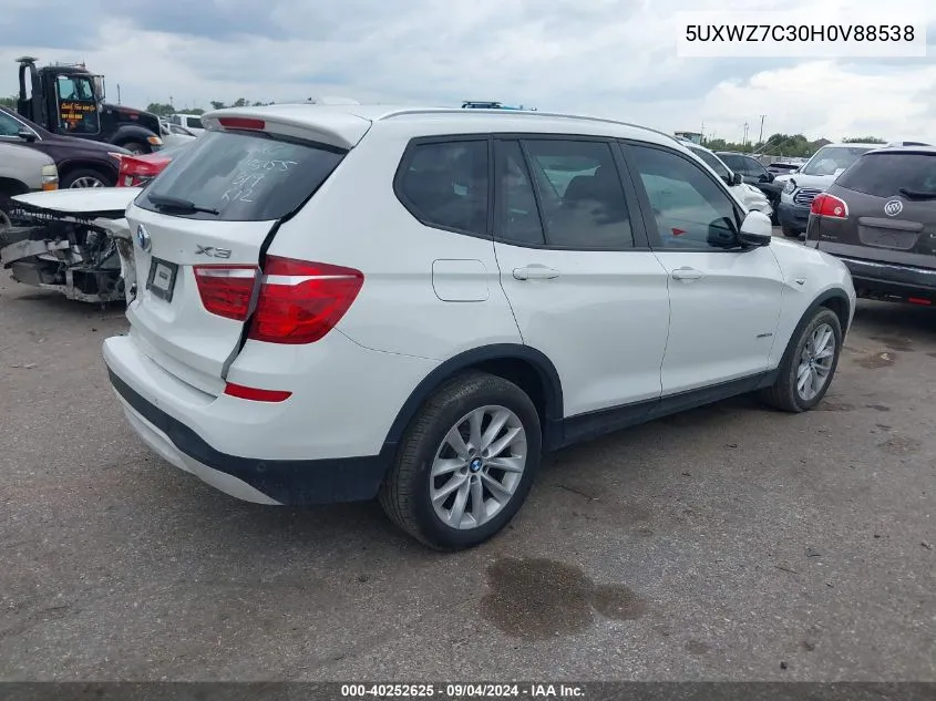 5UXWZ7C30H0V88538 2017 BMW X3 Sdrive28I