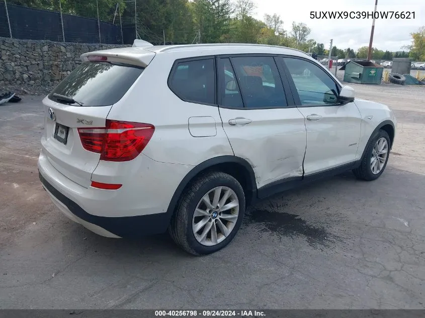 2017 BMW X3 xDrive28I VIN: 5UXWX9C39H0W76621 Lot: 40256798