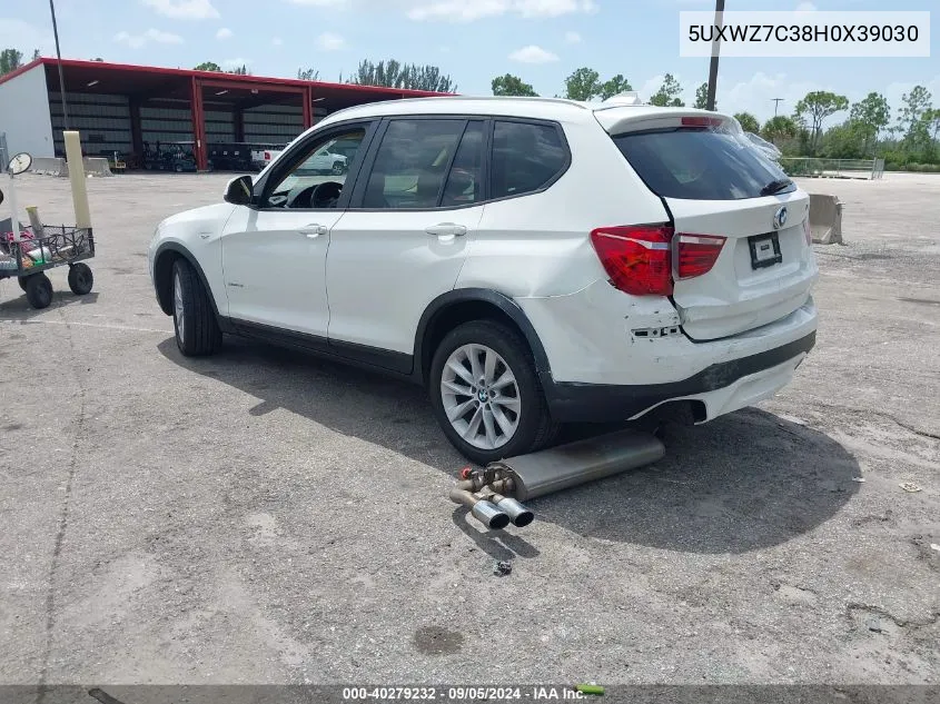 5UXWZ7C38H0X39030 2017 BMW X3 Sdrive28I