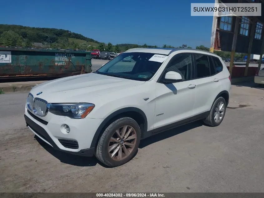 5UXWX9C31H0T25251 2017 BMW X3 xDrive28I