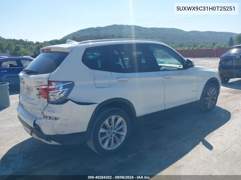 5UXWX9C31H0T25251 2017 BMW X3 xDrive28I