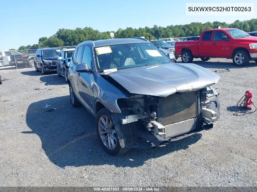 2017 BMW X3 xDrive28I VIN: 5UXWX9C52H0T00263 Lot: 40287003